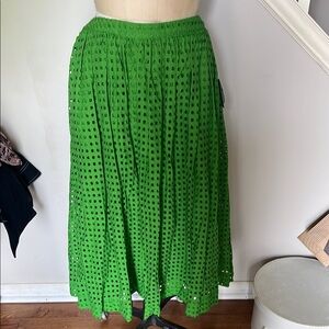 Kate Spade Target green eyelet skirt large